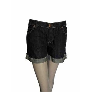 Roxy women's raw hem cuffed denim shorts 11- Distressed